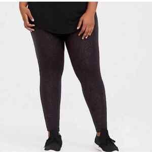 Torrid Black and Gold Sparkle Leggings Size 3